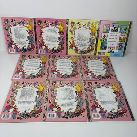 Vintage 10 Little Golden Book Disney Lot Mickey Goofy Donald Nursery Tales Pets - Picture 5 of 9